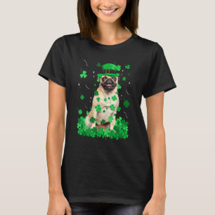 Fun Pug Dog St Patrick S Day Irish Shamrock T-Shirt
