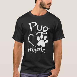 Fun Pug Mama Pet Apparel Dog Pug Mum Present 2 T-Shirt