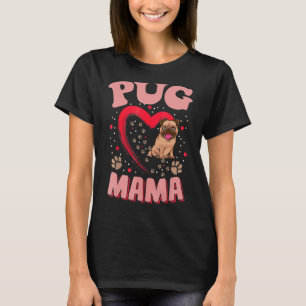 Fun Pug Mama Pet  Apparel Dog Pug Mum Present T-Shirt