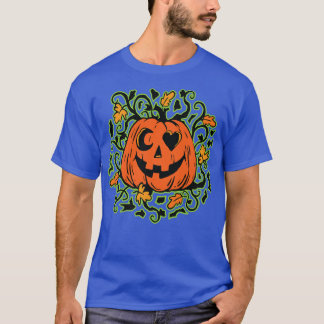 Fun Pumpkin in the Field Harvest Design for Kids a T-Shirt
