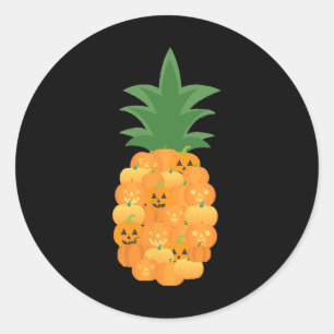 Fun Pumpkin Party Costume For Pineapple Lover Classic Round Sticker