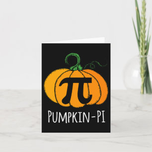 Fun Pumpkin Pi Halloween Costume Math Day Orange  Card