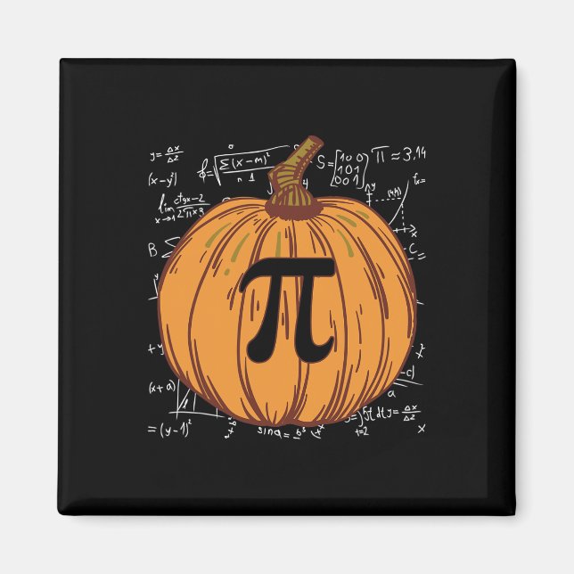 Fun Pumpkin Pie Halloween Fall Thanksgiving Pumpki Magnet (Front)
