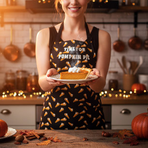 Fun Pumpkin Pie Pattern Thanksgiving Apron