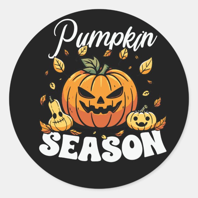 Fun Pumpkin Season Halloween Sticker (Front)