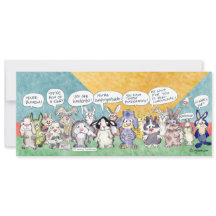 Fun Pun Bunnies Easter Custom Flat Card