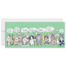 Fun Pun Bunnies Thank You Custom Flat Card