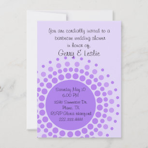 Fun Purple Dots Wedding Shower invitation