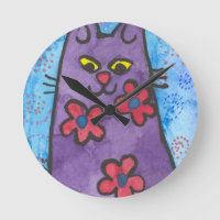 Fun Purple Flowered Cat