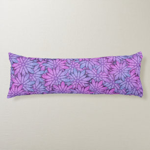 Fun Purple Flowers Body Cushion