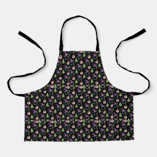 Fun Purple Halloween,Green Magic Witchy Bottle Apron