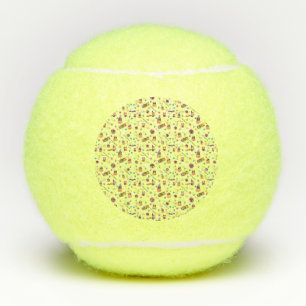 Fun Purple Hat Catoween, Cute Orange Pumpkin Tennis Balls