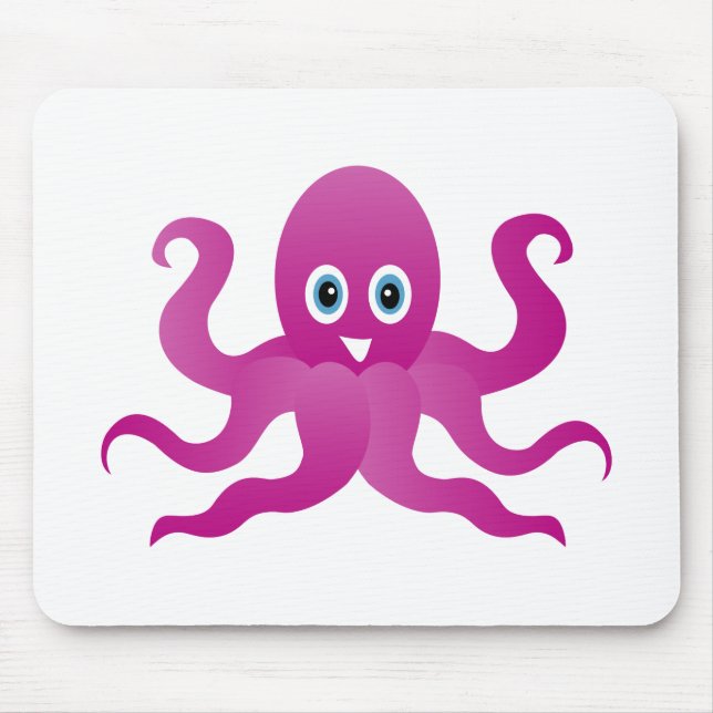 Fun purple octopi mouse mat (Front)