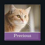 Fun Purple Personalised Pet Photo Magnet<br><div class="desc">Fun Purple Personalised Pet Photo Magnet.</div>