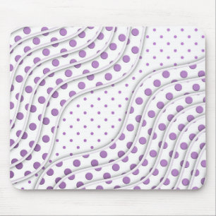Fun Purple Polka Dot Design Mouse Mat