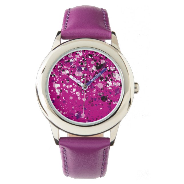 Fun purple watch with colours (Front)