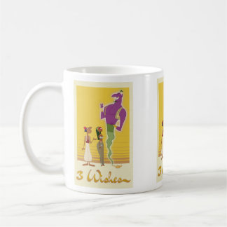 Fun Purple With Yellow Cartoon Genie  Three Wishes Coffee Mug