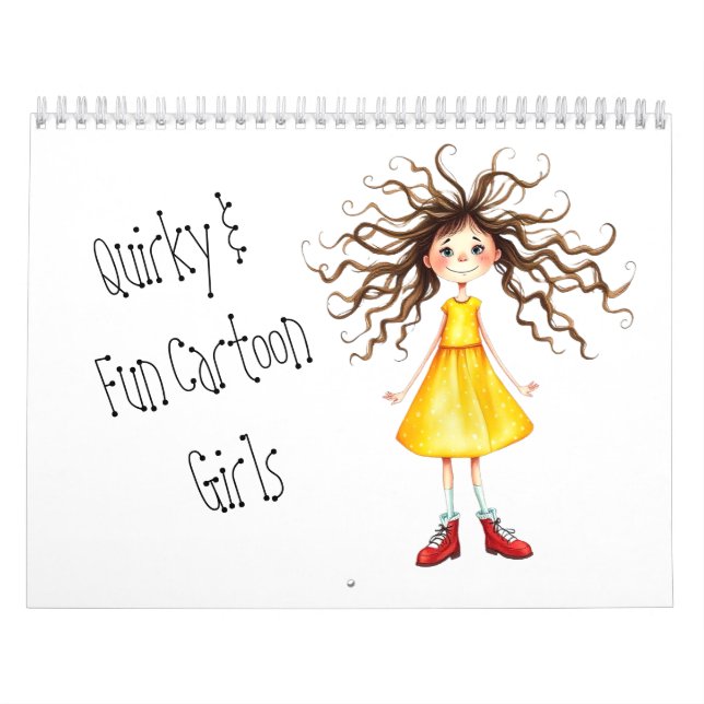 Fun & Quirky cartoon girls Calendar (Cover)