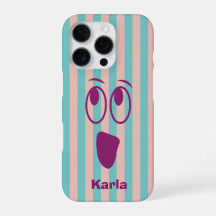 Fun Quirky Ghost Face iPhone 16 Pro Case