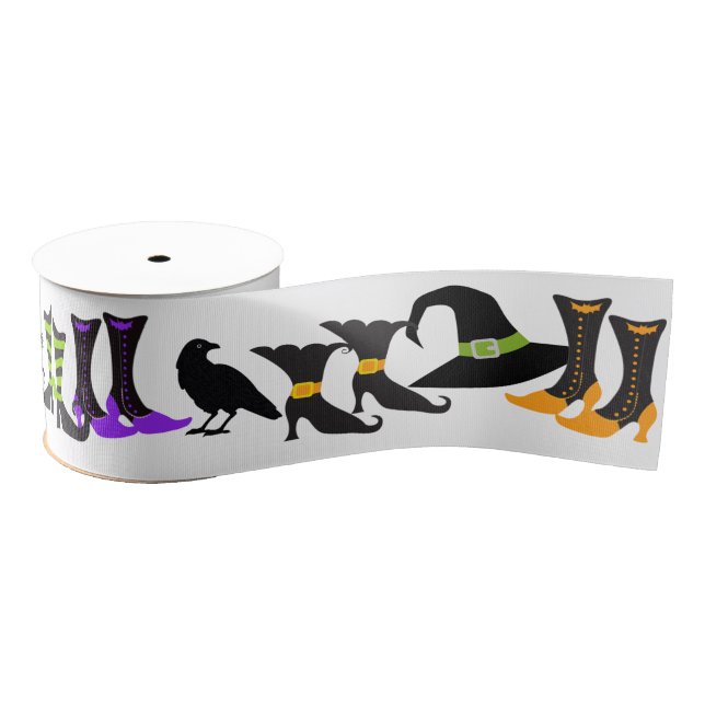 Fun Quirky Halloween Ribbon Grosgrain Ribbon (Spool)