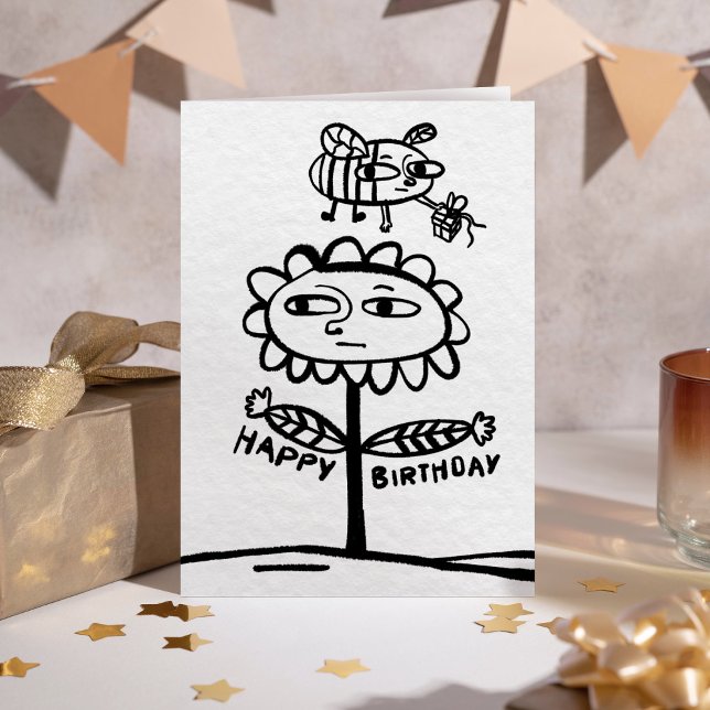 Fun Quirky Men Humour Hug Business Happy Birthday Card (Front side of a birthday greeting card.)