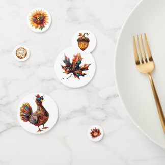 Fun & Quirky Thanksgiving Cute Autumn Party Confetti
