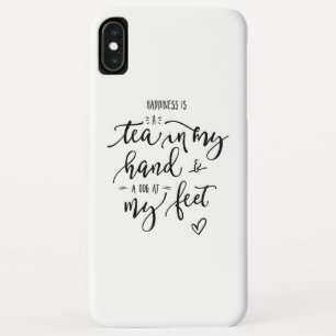 Fun Quote Dog Person Tea Lover Handlettered iPhone XS Max Case