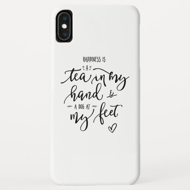 Fun Quote Dog Person Tea Lover Handlettered Case-Mate iPhone Case (Back)