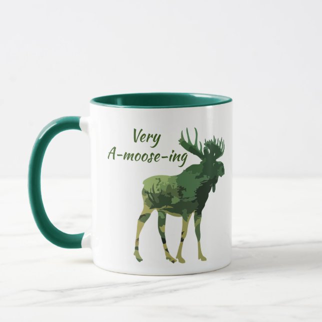 Fun Quote Find this Amoosing Moose  Mug (Left)