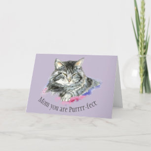Fun Quote for that Perfect Mother Cute Cat Card