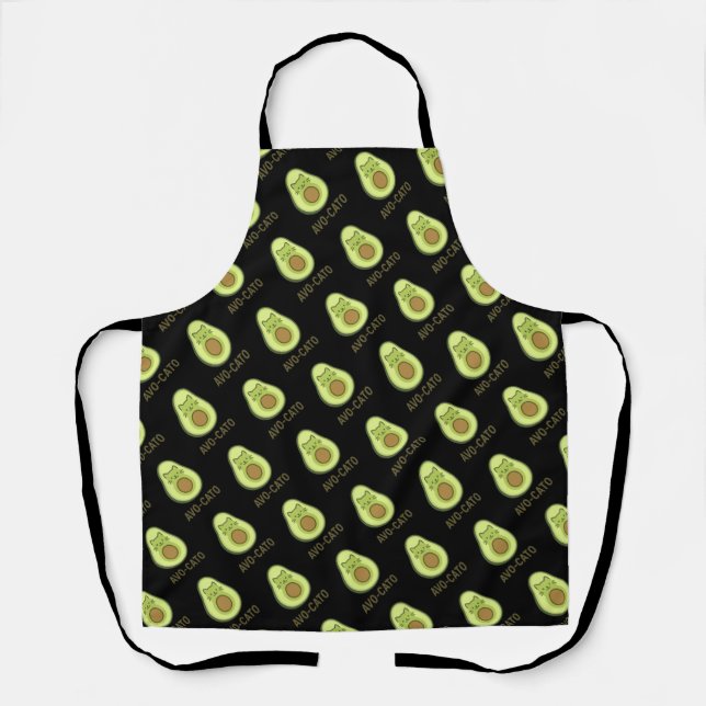 Fun Quote Saying Avo Cato Humour Cat Avocado  Apron (Front)