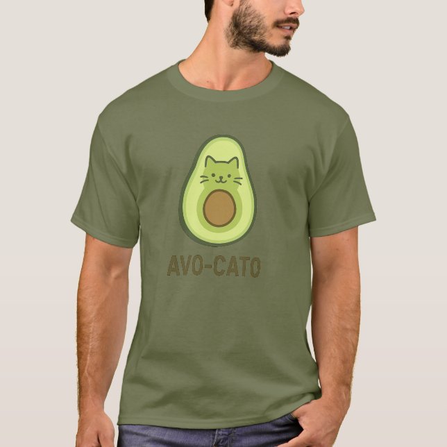 Fun Quote Saying Avo Cato Humour Cat Avocado  T-Shirt (Front)