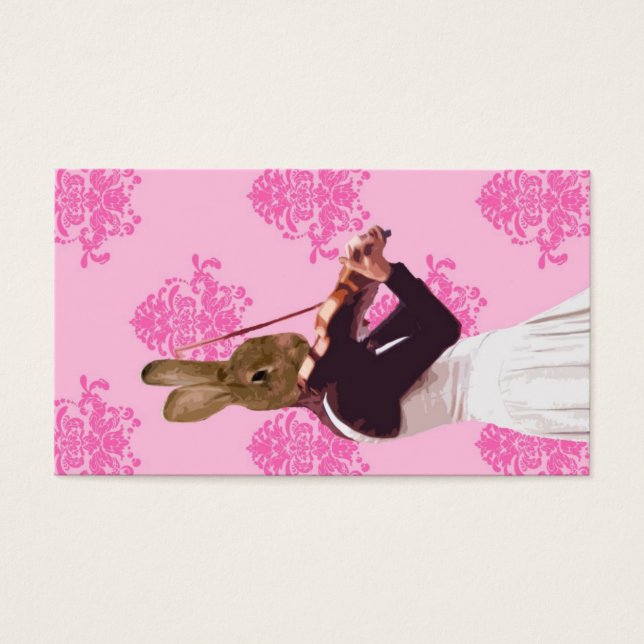 Fun rabbit playing violin (Front)