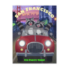 Fun Raccoons in Cabriolet Party Time San Francisco
