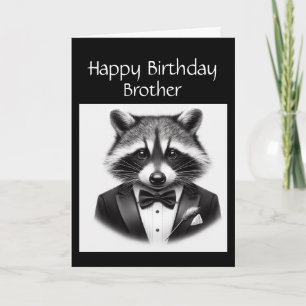 Fun Racoon Brother a True Gentleman Racoon  Card