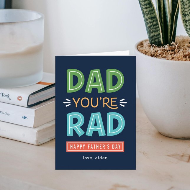 Fun Rad Dad Custom Father's Day Card (Creator Uploaded)