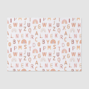 Fun Rainbow Alphabet Pattern Tissue Paper