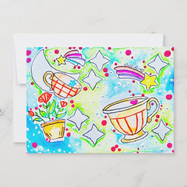 Fun Rainbow Coffee Card (Front)