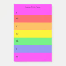 Fun Rainbow Custom Planner Coloured