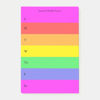 Fun Rainbow Custom Planner Coloured Post-it Notes