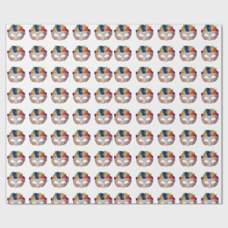 Fun Rainbow Mask Wrapping Paper