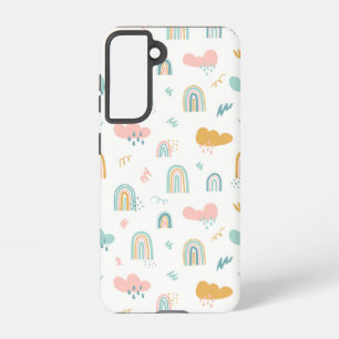 Fun Rainbow & Rain Cloud Pattern Samsung Galaxy Case