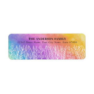 Fun Rainbow Return Address Labels