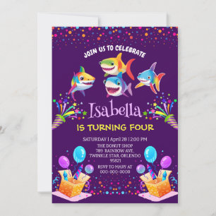 Fun rainbow shark  balloon birthday party boy