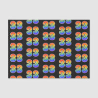 Fun Rainbow Spectrum Pattern "33" Event Number
