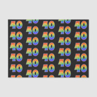Fun Rainbow Spectrum Pattern "40" Event Number