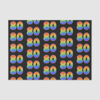 Fun Rainbow Spectrum Pattern "80" Event Number