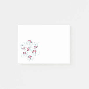 Fun Raining Cartoon Umbrella Pattern Post-it Notes