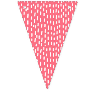 Fun Raspberry Pink Abstract Pattern Kids Birthday Bunting