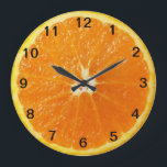 Fun Realistic Orange Slice Fruit Clock<br><div class="desc">You'll love this Fun Realistic Orange Slice Fruit Clock if you're an orange or citrus fan. It's a playful and juicy accessory, perfect for spicing up your regular decor. You can simply hang it in your kitchen or use it to accent your summer decor with a pop of colour. Not...</div>